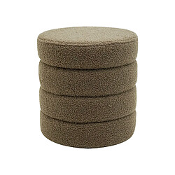 Mobili Rebecca Pouf avec rangement Rebecca Mobili Bunya 40x37x37 Tissu Polyester MDF Vert Olive Moderne