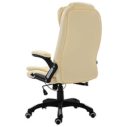 Avis Helloshop26 Chaise fauteuil siège de bureau informatique étude similicuir crème 02_0024000