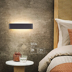 Acheter Stoex 14W Applique Murale Moderne 40CM Lampe Murale Led Applique Murale Intérieure en Aluminium Noir Blanc Chaud