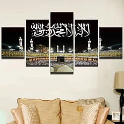 Avis LB20698 Mur Art photos décor à la maison cadre moderne HD imprime 5 panneau islamique mosquée château peinture Allah le coran toile