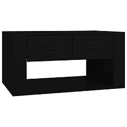 vidaXL Table basse Noir 80x50x40 cm Bois d'ingénierie