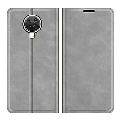 Etui en PU Toucher cutané auto-absorbé avec support gris pour votre Nokia G20