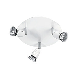 plafonnier - aric ecco patère - gu10 x 3 - blanc - sans lampe - aric 4665