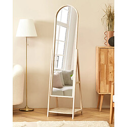 Beliani Miroir sur pied CHAMBERY Bois clair