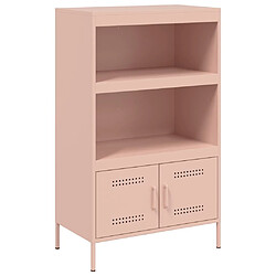 vidaXL Buffet haut rose 68x39x113 cm acier