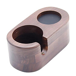 Avis Porte-filtre à Café Tamper Support En Bois Espresso Tamper Mat Stand 2 Trous 58mm