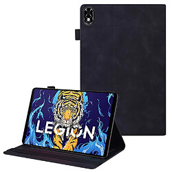 Etui en PU avec support et porte-stylo noir pour votre Lenovo Legion Y700