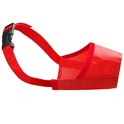 Wewoo Muselières chien Fournisseur d'animal muselière nylon respirant confortable doux maille réglable masque pour animaux de compagnie bouche empêcher la morsuretaille 18cm rouge