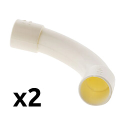 Lot de 2 courbes grand rayon Ø16mm - blanc - Zenitech