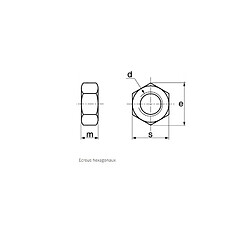 Écrous hexagonaux HU Acton inox A2 DIN 934