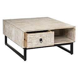 Atmosphera, Createur D'Interieur Table basse 2 tiroirs Ajay - Beige et noir