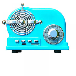 General Haut-parleur vintage sans fil, haut-parleur Bluetooth rétro, haut-parleur Bluetooth portable sans fil extérieur, style classique à l'ancienne, carte TF pour la maison, les voyages, l'extérieur (bleu)