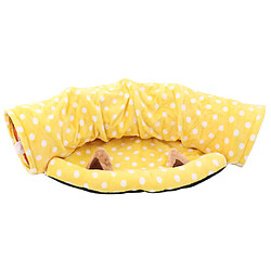 Avis pliable chat tunnel lit-chaton intérieur jouant drôle jouet suspendu peluche boule jaune