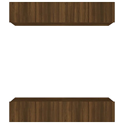 Maison Chic Meubles TV 4 pcs | Banc TV Moderne pour salon | Meuble de Rangement Chêne marron 80x30x30 cm Bois d'ingénierie -MN69923