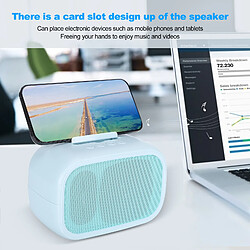 ComfortXL Enceinte bluetooth portable support téléphone haut-parleur à double haut-parleur basse bleu pas cher