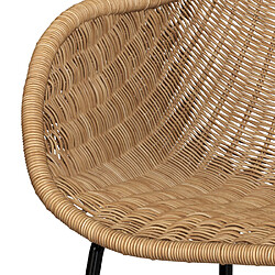 Avis Rendez Vous Deco Chaise Carmela en résine tressée naturelle (lot de 2)