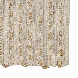 BigBuy Home Tapis Blanc Naturel 70 % coton 30 % Jute 160 x 230 cm