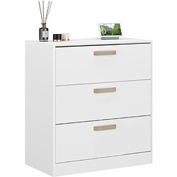 Acheter PARISOT Commode DREAM 3 tiroirs - Panneau de particules - Décor blanc - L79.7 x H87.8 x P43.8 cm