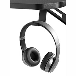 Acheter WE Gamium Bureau gamer avec support casque et gobelet - structure en métal - plateau en fibre de carbone / effet texturé - poids max supporté 100 kg