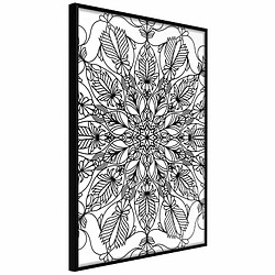 Paris Prix Affiche Murale Encadrée Colour Your Own Mandala I 20 x 30 cm Noir