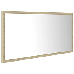 Acheter Maison Chic Miroir LED moderne de salle de bain,Décoration Miroir mural Bain Chêne sonoma 90x8,5x37 cm Acrylique -MN28929