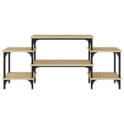 Maison Chic Meuble TV scandinave - Banc TV pour salon chêne sonoma 117x35x52 cm bois d'ingénierie -MN39688 pas cher