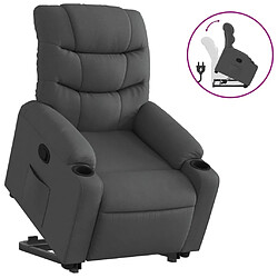 vidaXL Fauteuil inclinable Gris foncé Tissu