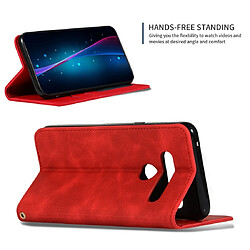 Acheter Wewoo Housse Coque Etui en cuir avec rabat horizontal magnétique Business Skin Feel pour LG G8 / LG G8 ThinQ rouge