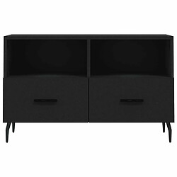 Maison Chic Meuble TV scandinave - Banc TV pour salon Noir 80x36x50 cm Bois d'ingénierie -MN47483 pas cher