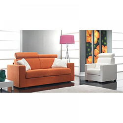 Acheter Inside 75 Canapé 3-4 places FASTER tweed orange convertible ouverture EXPRESS 160*190*12cm