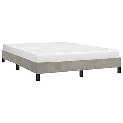 Avis Maison Chic Lit adulte - Lit simple Cadre de lit,Structure du lit Contemporain Gris clair 140x190 cm Velours -MN69250