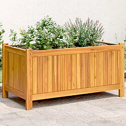 vidaXL Jardinière avec doublure 80x42x40 cm bois massif d'acacia