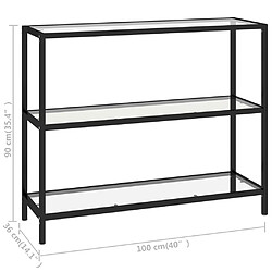 vidaXL Étagère transparent 100x36x90 cm verre trempé pas cher