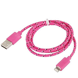 Wewoo Câble Magenta pour iPhone X / 8 et 8 Plus / 7 7 Plus / 6 6 6 Plus 6 s Plus / iPad de charge de transfert de données USB à Lightning de style Nylon de 1 m,