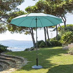 Hesperide Parasol droit rond Bogota - Inclinable - Diam. 250 cm - Bleu émeraude