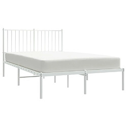 Avis Maison Chic Lit adulte - Cadre de lit métal avec tête de lit pour chambre blanc 120x190 cm -MN55278