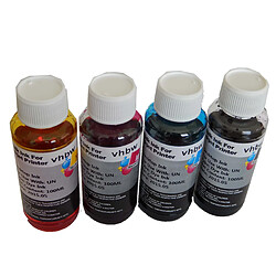 vhbw Encre de recharge en lot DYE noir, Cyan, Magenta, jaune pour HP, Epson, Canon, Brother, Dell, Samsung, Lexmark, Olivetti, Ricoh.