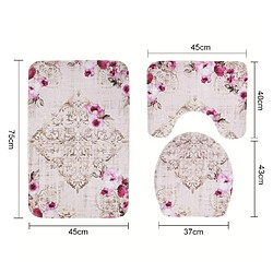 Wewoo Couverture de siège de toilette antidérapante 3 en 1 Tapis de de bain de SY37