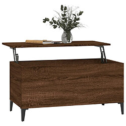 ComfortXL Table Basse Chêne Marron 90x44,5x45 Cm Bois D'ingénierie pas cher