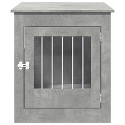 Avis vidaXL Meuble de cage pour chiens gris béton 64,5x80x71 cm