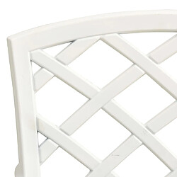 Maison Chic Table de bistro et chaises d'extérieur 3 pcs,Ensemble de bistro de jardin pour relax Aluminium coulé Blanc -GKD800367 pas cher