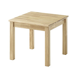 Acheter Pegane Table basse carrée en bois de chêne massif - Longueur 50 x Hauteur 45 x Profondeur 50 cm