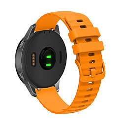 Bracelet en silicone points en forme de vague 18mm, réglable pour votre Garmin Venu 2S/Vivomove 3S/Vivoactive 4S - jaune