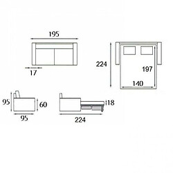 Acheter Inside 75 Canapé convertible express MASTER 140cm matelas 18cm neo gris clair