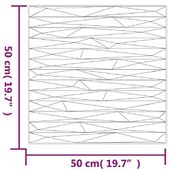 vidaXL Panneaux muraux 12 pcs blanc 50x50 cm XPS 3 m² pierre pas cher