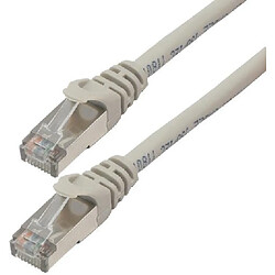 mcl - RJ45 - cat.6 100/1000Mbits/s - F/UTP (FTP) - serti droit - blindé - Gris - 1m