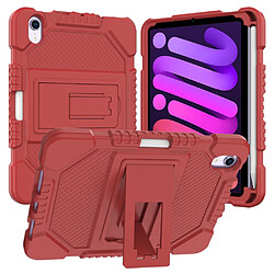 Coque en TPU antichoc avec béquille rouge pour votre iPad mini (2021)