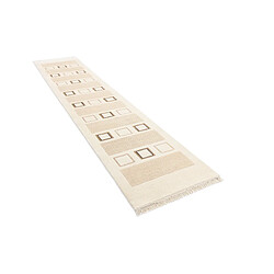 Vidal Tapis de couloir en laine 401x79 beige Darya