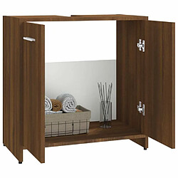 Acheter Maison Chic Armoire de bain,Meuble de rangement de salle de bain,Meuble haut Chêne marron 60x33x60 cm Bois d'ingénierie -GKD441419