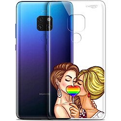 Caseink Coque arrière Huawei Mate 20 (6.5 ) Crystal Gel HD [ Nouvelle Collection - Souple - Antichoc - Imprimé en France] 2 Girls 1 Candy